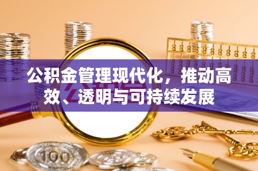 田东公积金管理现代化，推动高效、透明与可持续发展