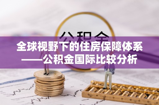 田东全球视野下的住房保障体系——公积金国际比较分析