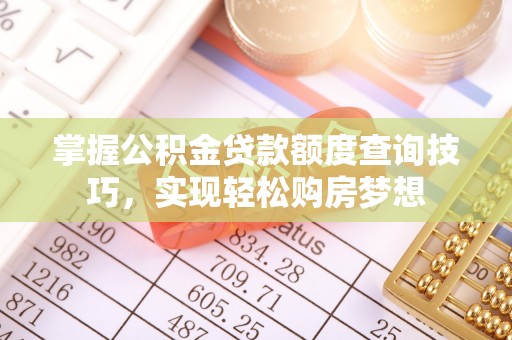田东掌握公积金贷款额度查询技巧，实现轻松购房梦想